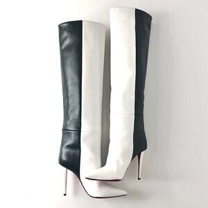 Christian Louboutin Astrilarge Botta 100 Two Tone Over the Knee High Boots 38